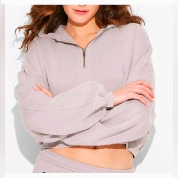 Wild Fable Women's Quarter Zip Hoodie Sweatshirt Oversized - Picture 2 of 7